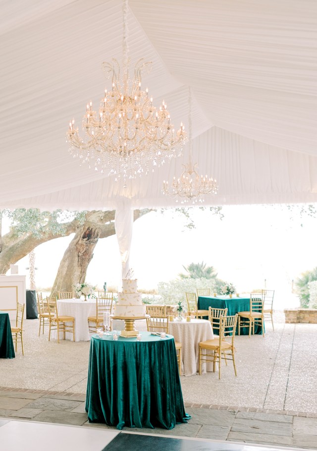 Elegant Charleston wedding reception designed by Engaging Events