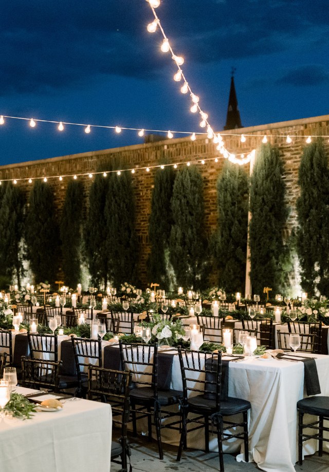 Refined reception tablescape and décor
